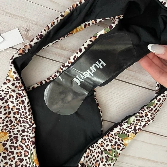 Hurley Jungle Cat Animal‎ Print Bikini Set Size Large Women